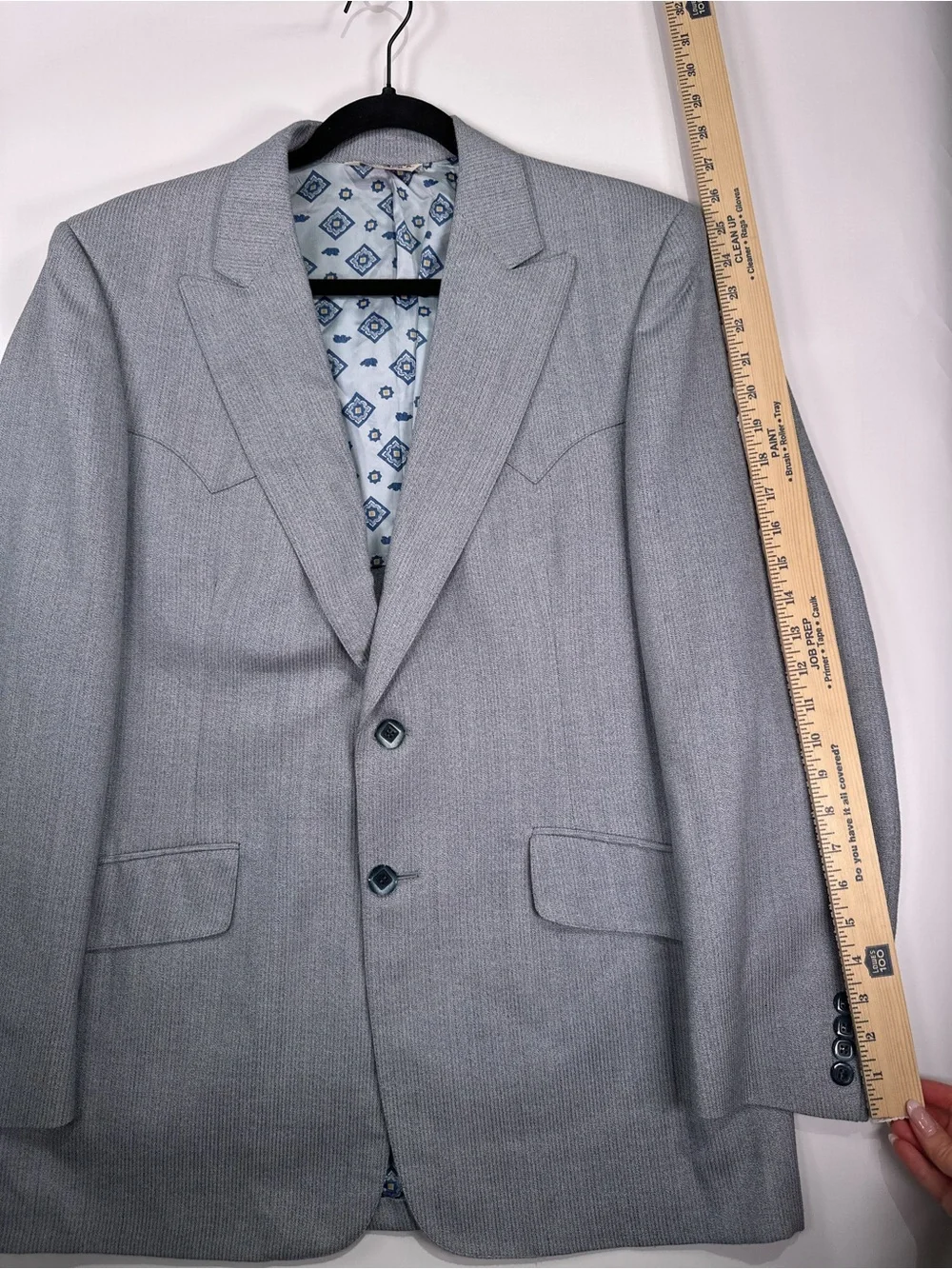 Prestige West Vintage 70s Western Yoke Blazer Gray 44R
